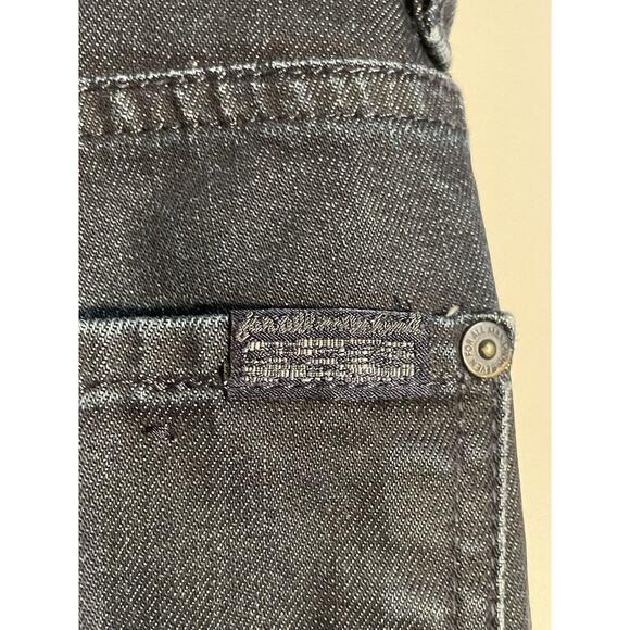 7 for All Mankind Standard Button Fly Men’s Size 33 Dark Wash Straight Leg - Picture 10 of 13